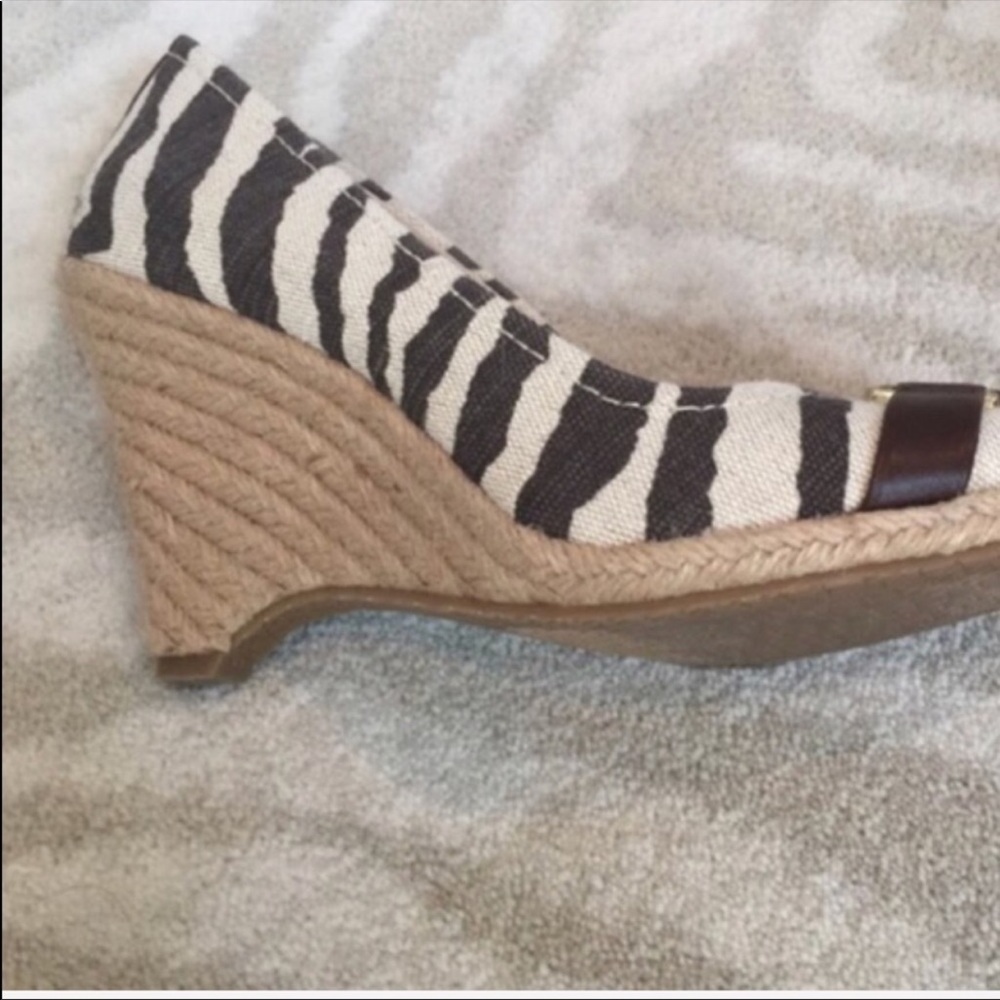 Michael Kors Canvas Zebra Print Wedges - image 1